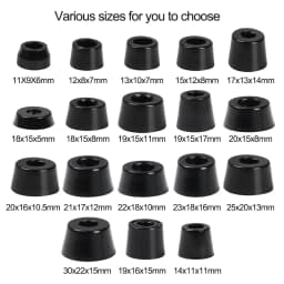 10pcs Black Rubber Machine Feet Shock Pad Non-Slip Furniture Chair Floor Cabinet Table Leg Foot Protector Cover