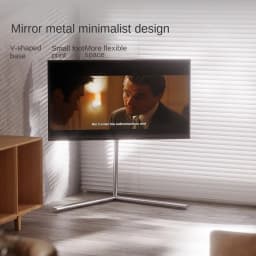 MOMO TV Floor Standing Stand Movable Living Room Bedroom Silver Wing With Wheels 55 Inch 65 Inch Vertical TV Stand