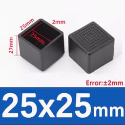 Furniture Tube End Covers Tips Non-slip Floor Protector Pads Pipe Plugs Square/Rectangle Black Chair Leg Caps Rubber Table Feet
