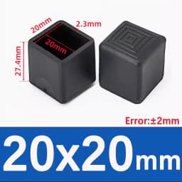 Furniture Tube End Covers Tips Non-slip Floor Protector Pads Pipe Plugs Square/Rectangle Black Chair Leg Caps Rubber Table Feet