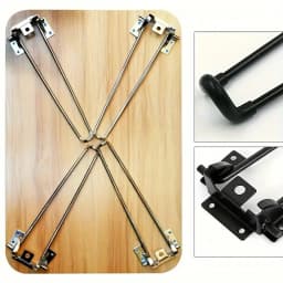 Heavy-Duty Collapsible Metal Hair Pin Table Legs Pads for DIY Projects and Home Furniture - Sturdy, Foldable, Assemble 