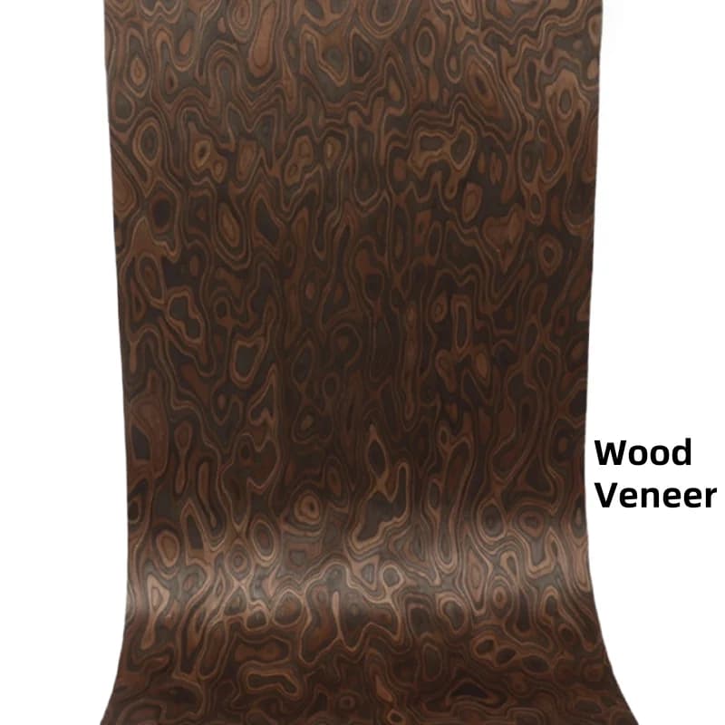 Technology Ebony Root Burl Wood Veneer Sheets for High-end Furniture Decoration Crafts DIY Panels Veneer L:2.5metersX580X0.25mm