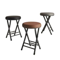 Folding Cushion Stool Chair Foldable Cafe Interior Dining Chair Space Saving Round Small Chair Home Furniture