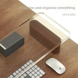 Clear Acrylic Monitor Stand Riser for Computer Office Desk Organizer Shelf Laptop Screen Holder Desktop Workstation Accessories