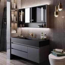 Wooden Organizer Bathroom Cabinets Wall Mounted Luxury Organiser Bathroom Cabinets Storage Mirror Armario De Banheiro Furniture
