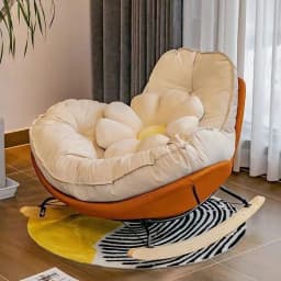 Eggshell Chair Nordic Balcony LivingRoom Bedroom Leisure Recumbable Sleeping Single Rocking Chair Lazy Sofa Deluxe Penguin Chair