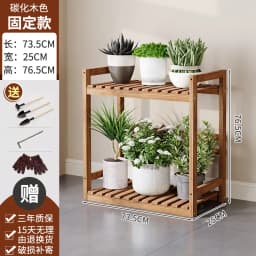 Modern Wooden Tiered Plant Stand with Wheels Multi-Level Flower Shelf for Balcony Space Saving Garden Display Rack Organizer
