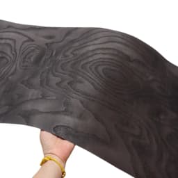 Length:2.5m Width:300mm T:0.3mm Jet Black Dyed White Ash Random Grain Solid Wood Veneer DIY Home Cabinet Door Speaker Decor