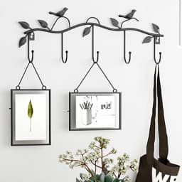Birds Metal Wall Coat Rack and Hat Rack Multi-Function Mounted Hook Hangers For Livingroom Bedroom Decorative Hook Up Floor
