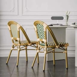 Outdoor Garden Rattan Dining Chairs Kitchen Gaming Wood Designer Dining Chairs Home Relaxing Silla De Madera Outdoor Furniture