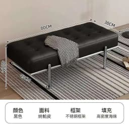 Entrance Porch Soft Shoe Bench Living Room Sofa Bench Bedroom Bed End Bench Metal Frame Integrated Benchs Minimalist Furniture