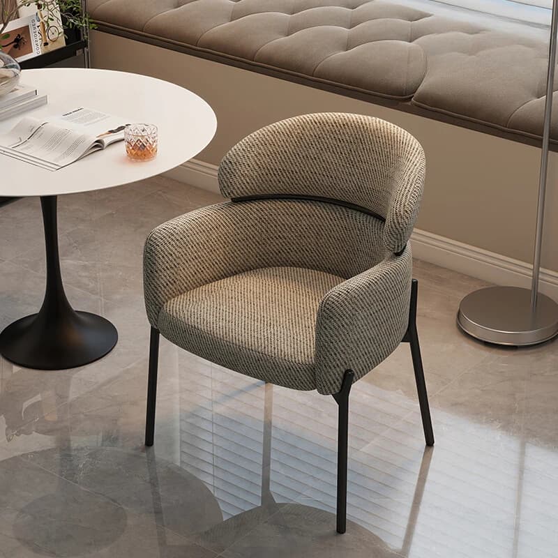 Italian Minimalist Casual Chair Light Luxury Home Retro Kitchen Dining Chair Light Luxury High-end Nordic Dining Table Backrest