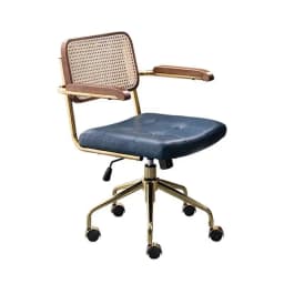 modern Simple Office Chair Home Comfortable Computer Chair Office Chairs for Bedroom Rattan backrest Chair Retro Swivel Chair