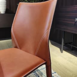 French Saddle Leather Dining Chair Modern Minimalist Makeup Chair Relaxing Home or Restaurant Dining Furniture Chair