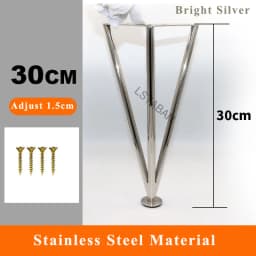 Thickened Stainless Steel Furniture Feet Bathroom Cabinet Foot Coffee Table Legs Sofa Bed Chair Adjustable Hardware Table Legs