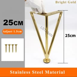 Thickened Stainless Steel Furniture Feet Bathroom Cabinet Foot Coffee Table Legs Sofa Bed Chair Adjustable Hardware Table Legs