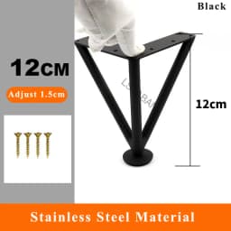 Thickened Stainless Steel Furniture Feet Bathroom Cabinet Foot Coffee Table Legs Sofa Bed Chair Adjustable Hardware Table Legs