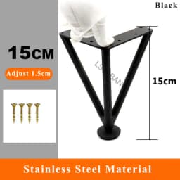 Thickened Stainless Steel Furniture Feet Bathroom Cabinet Foot Coffee Table Legs Sofa Bed Chair Adjustable Hardware Table Legs