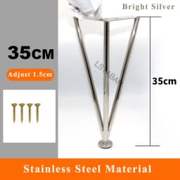 Thickened Stainless Steel Furniture Feet Bathroom Cabinet Foot Coffee Table Legs Sofa Bed Chair Adjustable Hardware Table Legs