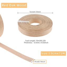 1.9cm/5cm x15M Hot Melt Adhesive Furniture Tape Melamine Edge Banding Strip/ Real Wood Pre Glued Veneer Sheet Cabinet Edge Decor