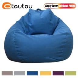 OTAUTAU Cotton Linen Bean Bag Cover Without Filler DD002