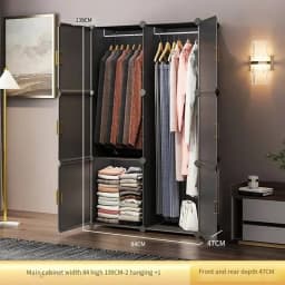 Nordic Clothes Wardrobe Closet Partitions Organizer Bedroom Plastic Wardrobe Display Storage Partition Muebles Lounge Furniture