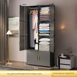 Nordic Clothes Wardrobe Closet Partitions Organizer Bedroom Plastic Wardrobe Display Storage Partition Muebles Lounge Furniture