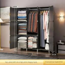 Nordic Clothes Wardrobe Closet Partitions Organizer Bedroom Plastic Wardrobe Display Storage Partition Muebles Lounge Furniture