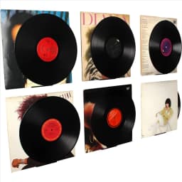 Black Vinyl Record Shelf Wall Mount 6 Pack,Vinyl Holder Wall,Acrylic Album Record Holder Display