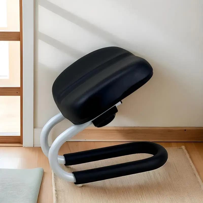 Praying Meditation Stool Adjustable Height Kneelers with Sponge Cushion Non-slip Leg Sleeve Metal PU Chair For Studio Home Yoga