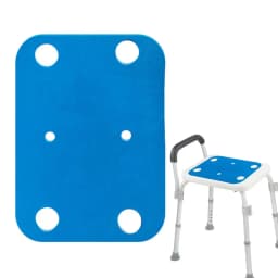 Shower Seat Pad Bath Chair Mat Anti Skid Waterproof Bench Mat for Senior Elderly Disabled Personal Hygiene Daily Routine