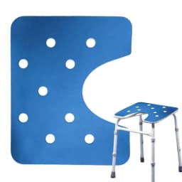 Shower Seat Pad Bath Chair Mat Anti Skid Waterproof Bench Mat for Senior Elderly Disabled Personal Hygiene Daily Routine