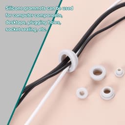 12pcs Rubber Grommets Snap Firewall Hole Plug Anti-Scratch Hole Cover Plug for Electrical Box Cable Wiring Gray