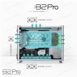 B2Pro All-Aluminum MATX Case, Compact Chassis with Matte Finish and Handle, Supports ATX/SFX PSU & 240mm Radiator