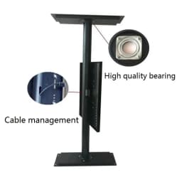 360° Rotating TV Cabinet Stand Heavy Duty Height Adjustable 80-100cm for 26-72" TVs Partition Wall Cold Rolled Steel