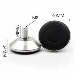 4Pcs Steel Furniture Legs Anti-slip Base Table Cabinet Leg Pad Adjustable Leveling Feet Leveler M6 M8 M10 Screw