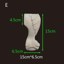 2-4PCS Wood Furniture Legs Sofa Couch Chair Ottoman Loveseat Coffee Table Cabinet Feet Bun Foot Wood Bend Appliques Onlays
