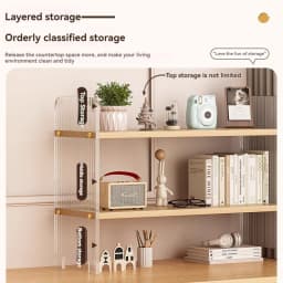 Acrylic desktop storage rack, office countertop sorting rack, multi-layer small bookshelf on the desk, dressing table storage ra