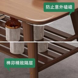 Coffee Table Living Room Center Minimalist Display 2-Tier Wood Coffee Table with Shelf Storage Mesa De Centro Elevable طاولة