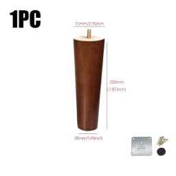 8/10/12/15/20cm Solid Wood Conical Furniture Legs Screw Sofa Legs Bed Cabinet Table Chair Replacement Feet