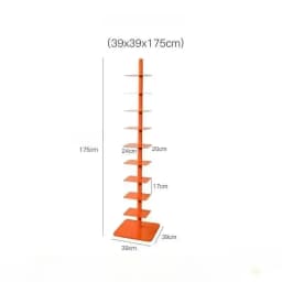 9- Layers Creative Bookcases Iron Rotating Invisible Spiral Bookshelf Living Room Display Shelf Household Corner Room Furniture
