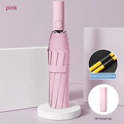 24 Bone Folding Umbrella Fully Automatic SPF 50 UV Double Bone Protection Rain Resistance Strong Wind Resitance Umbrella