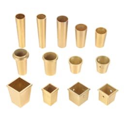 1Pc Gold Brass Copper Cabinet Leg Cover Chair Feet Protector Sofa Leg Tube Metal Cup Furniture Leg Tip Cap Furniture Fittings