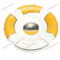 Cigar Ashtray Ceramic Circular Four Cigarette Slots Large Cigar Bar Living Room Household Ashtray