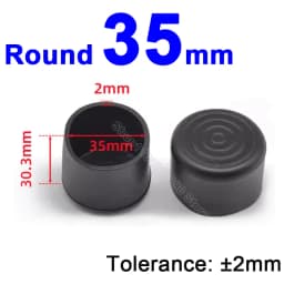 Round Rubber Chair Leg Pad 6/8/10/12/14/16/20/25/30-120mm Furniture Foot Table End Plugs PVC Mute Anti-Skid Floor Protector Caps