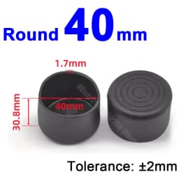 Round Rubber Chair Leg Pad 6/8/10/12/14/16/20/25/30-120mm Furniture Foot Table End Plugs PVC Mute Anti-Skid Floor Protector Caps