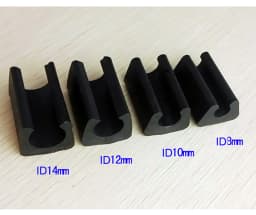 5Pcs Plastic Chair Feet Pads Black/White Non-Slip u-type Pipe Clamps Protection Gasket Covers Caps For Chair Furniture