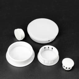 White Snap-on Hole Plug 5mm~50mm Round Plastic Blanking End Caps Tube Pipe Inserts Plug Bung