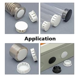 White Snap-on Hole Plug 5mm~50mm Round Plastic Blanking End Caps Tube Pipe Inserts Plug Bung