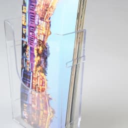 Acrylic Transparent Single-Layer Wall-Mounted Folder Plastic Shelf File Rack 1/3 A4 Office Data Storage Display Rack Stationery
